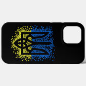 Coques Case-Mate iPhone Trident de l'emblème ukrainien tryzub dispersant l (Verso (horizontal))