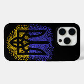 Coques Case-Mate iPhone Trident heraldique ukrainien tryzub étoiles disper (Verso (horizontal))