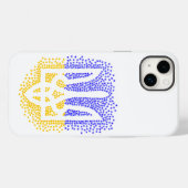 Coques Case-Mate iPhone Trident heraldique ukrainien tryzub étoiles disper (Verso (horizontal))