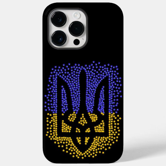 Coques Case-Mate iPhone Trident heraldique ukrainien tryzub étoiles disper (Verso)