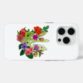 Coques Case-Mate iPhone trident tryzub de l'héraldique ukrainienne fleurs (Verso (horizontal))
