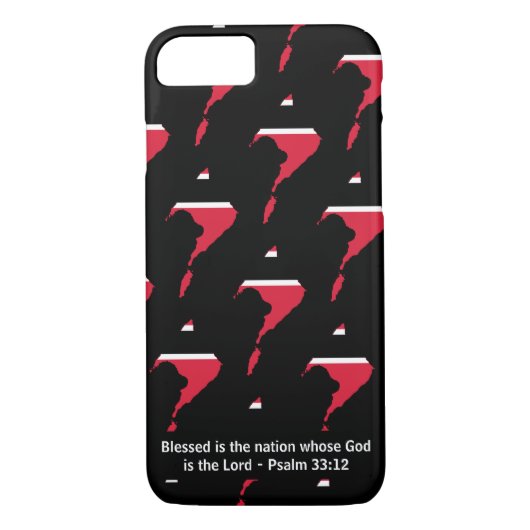 Coques Case-Mate iPhone TRINIDAD DRAPEAU Écriture chrétienne personnalisab (Dos)