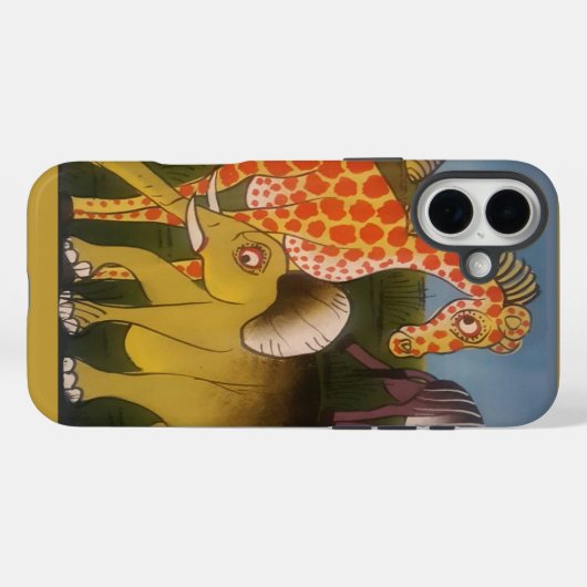 Coques Case-Mate iPhone Trio d'art africain (Verso (horizontal))