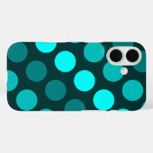 Coques Case-Mate iPhone Trio turquoise de Pois (Verso (horizontal))