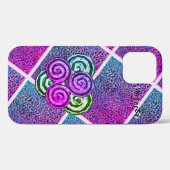 Coques Case-Mate iPhone Triple spirale (PinkishPurp) (Verso (horizontal))