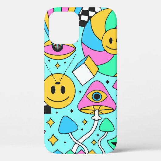 Coques Case-Mate iPhone Trippy arc-en-ciel 60s pop psychédélique fluide pa (Verso)