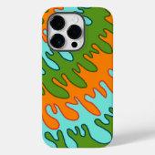 Coques Case-Mate iPhone Trippy Green Orange Liquid Dripe Motif Y2K (Verso)