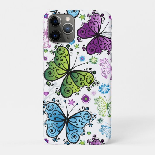 Coques Case-Mate iPhone Trippy Hippy Butterfly Retro (Dos)