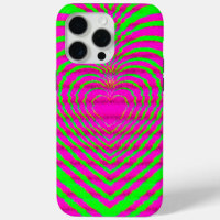 Trippy Neon rose vert Hypnotique Motif d'amour du