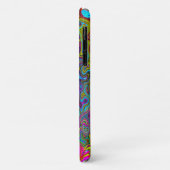 Coques Case-Mate iPhone Trippy Sky Blue Abstrait Retro Liquid Swirl (Dos/Gauche)