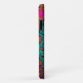 Coques Case-Mate iPhone Trippy Turquoise Abstrait Retro Liquid Swirl (Dos/Droite)