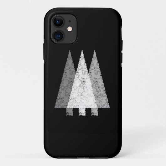 Coques Case-Mate iPhone Trois arbres en noir et blanc. (Dos)