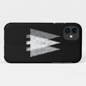 Coques Case-Mate iPhone Trois arbres en noir et blanc. (Dos (Horizontal))
