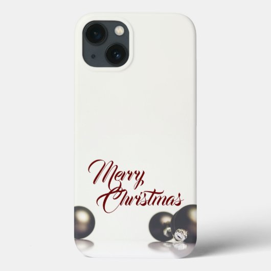 Coques Case-Mate iPhone Trois boules de Noël devant un fond clair (Verso)