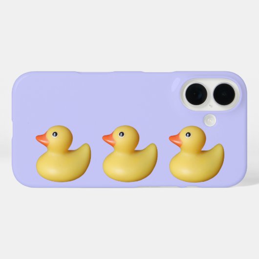 Coques Case-Mate iPhone Trois Canards jaunes dans une rangée (Verso (horizontal))