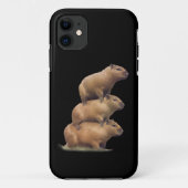 Coques Case-Mate iPhone Trois Capybaras Funny Capybara Humour Stack Animal (Dos)