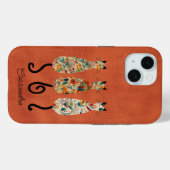 Coques Case-Mate iPhone Trois Chats Motifs Boho (Verso (horizontal))