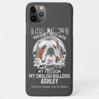 Trois choses Ma famille Ma liberté English Bulldog