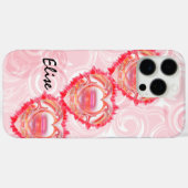 Coques Case-Mate iPhone Trois Coeurs Tattrés En Diagonale Empilés Personna (Verso (horizontal))