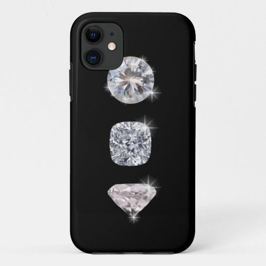 Coques Case-Mate iPhone Trois diamants en cristal brillant (Dos)