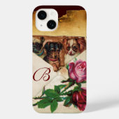 COQUES Case-Mate iPhone TROIS DOGGIES AVEC MONOGRAM ROSE (Verso)