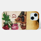 COQUES Case-Mate iPhone TROIS DOGGIES AVEC MONOGRAM ROSE (Verso (horizontal))