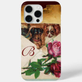 COQUES Case-Mate iPhone TROIS DOGGIES AVEC MONOGRAM ROSE (Verso)