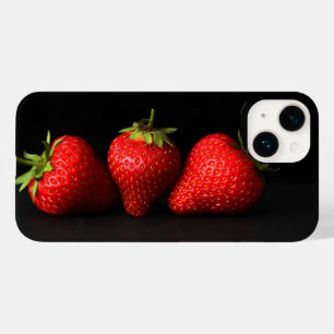 Coque Pour iPhone 14 Trois Fraises Sur Iphcnm Noir
