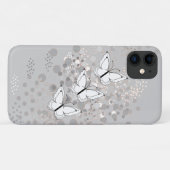 Coques Case-Mate iPhone Trois papillons blancs (Dos (Horizontal))