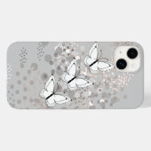 Coques Case-Mate iPhone Trois papillons blancs (Verso (horizontal))