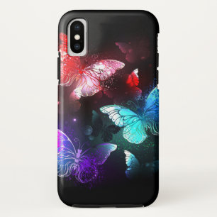 Case-Mate iPhone Case Trois papillons brillants sur l'arrière - plan de 