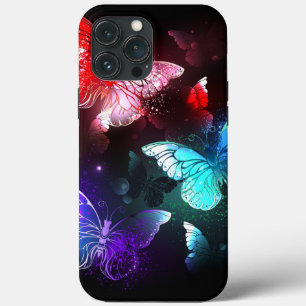Case-Mate iPhone Case Trois papillons brillants sur l'arrière - plan de 