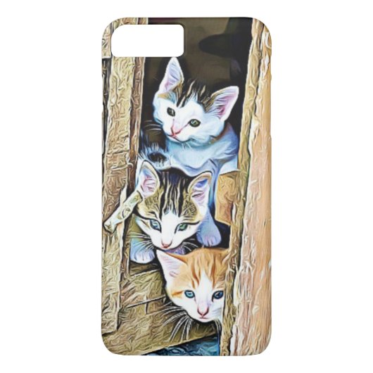 Coques Case-Mate iPhone Trois Petits Chatons Jetent Un Coup D'Oeil Sur Le  (Dos)