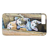 Coques Case-Mate iPhone Trois Petits Chatons Jetent Un Coup D'Oeil Sur Le  (Dos (Horizontal))