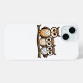 Coques Case-Mate iPhone Trois Petits Hiboux Mignons (Verso (horizontal))
