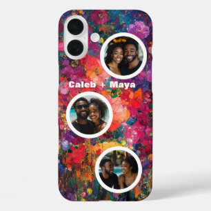 Coques iPhone 16 Plus Trois photo Neo Expressionniste Collage Floral