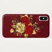 Coques Case-Mate iPhone Trois Roses de bijoux (Dos (Horizontal))