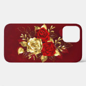 Coques Case-Mate iPhone Trois Roses de bijoux (Verso (horizontal))