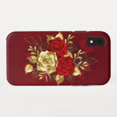 Coques Case-Mate iPhone Trois Roses de bijoux (Dos (Horizontal))