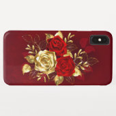 Coques Case-Mate iPhone Trois Roses de bijoux (Dos (Horizontal))