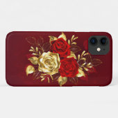 Coques Case-Mate iPhone Trois Roses de bijoux (Dos (Horizontal))