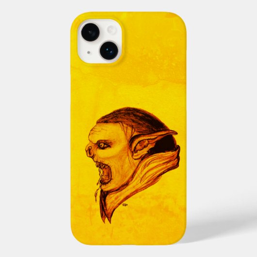 Coques Case-Mate iPhone Troll en noir et jaune (Verso)