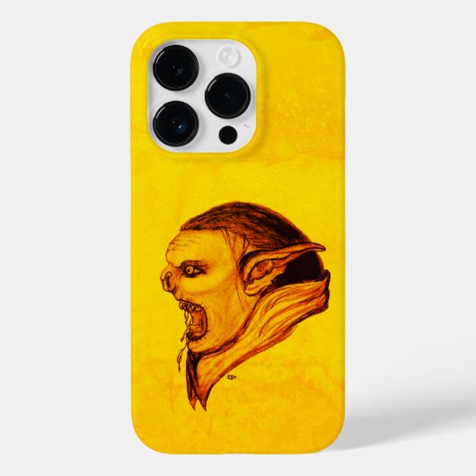 Coques Case-Mate iPhone Troll en noir et jaune (Verso)
