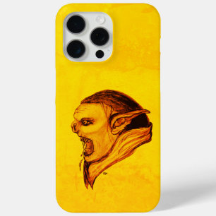 Coque iPhone 15 Pro Max Troll en noir et jaune