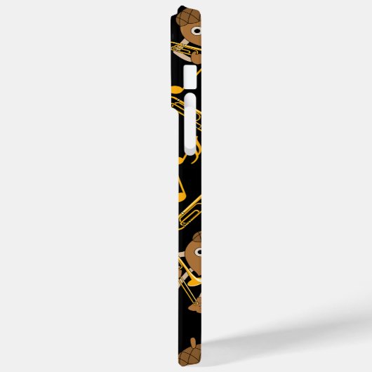 Coques Case-Mate iPhone Trombone Nut Music Notes Noir (Verso / Gauche)