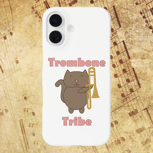Coques Case-Mate iPhone Trombone Tribe Chat Mignon Musicien Rose