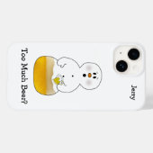Coques Case-Mate iPhone Trop de bière Snowman (Verso (horizontal))