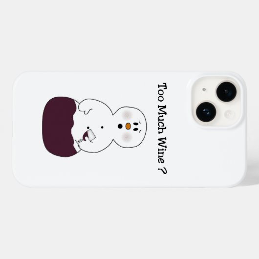 Coques Case-Mate iPhone Trop de vin Snowman (Verso (horizontal))