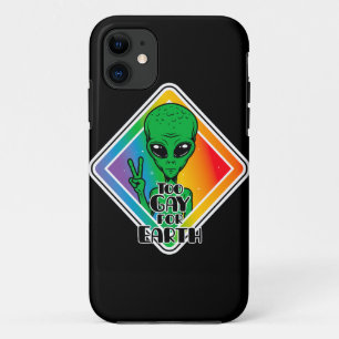 Case-Mate iPhone Case Trop gay pour la terre Drôle Alien OVNI