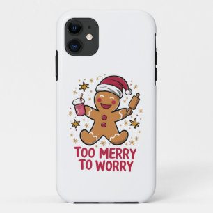 Case-Mate iPhone Case Trop joyeux pour s'inquiéter drôle pain d'épice de